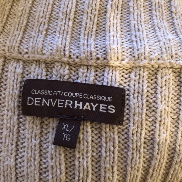 Denver Hayes Classic Cozy Cream+Navy Sweater XL - Picture 5 of 8